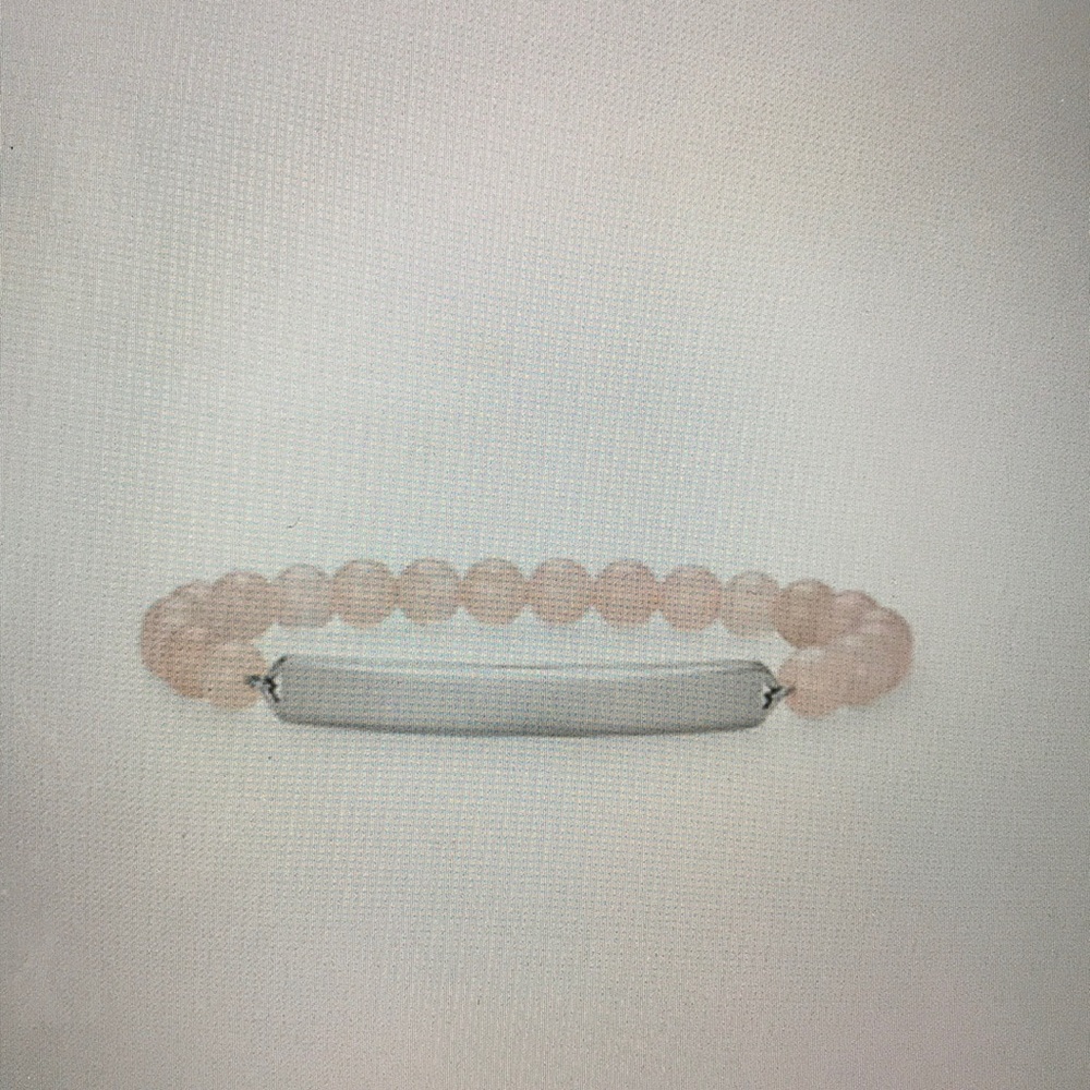 Beaded engraved bracelet